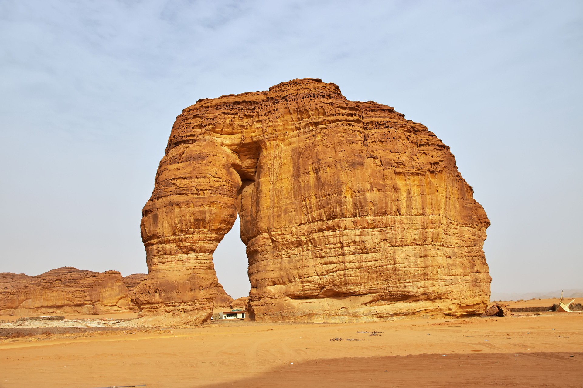 Stone Elephant in the desert close Al Ula, Saudi Arabia