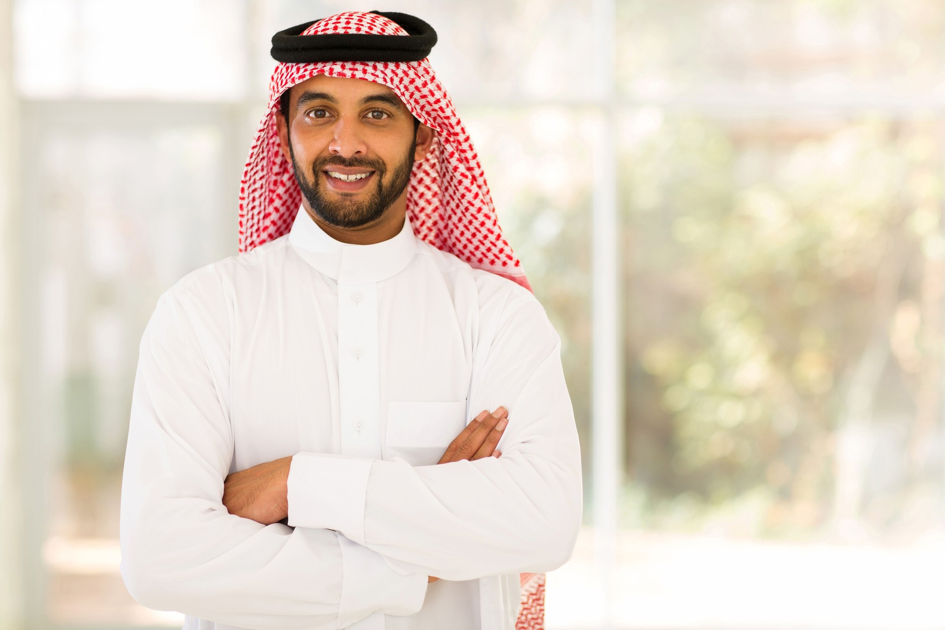 arabian man with arms crossed